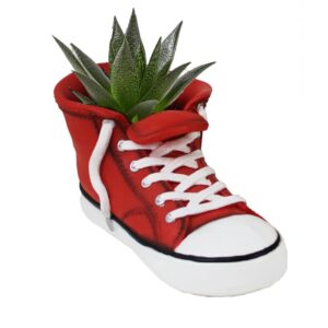 Pot en forme de chaussure rouge