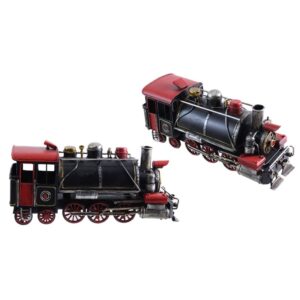 Locomotive rouge et noire antique