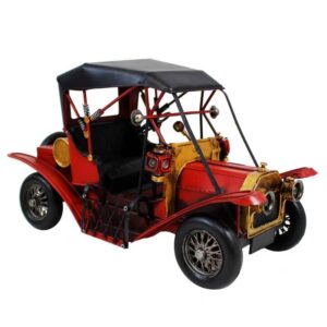 Camionnette de golf en métal rouge antique