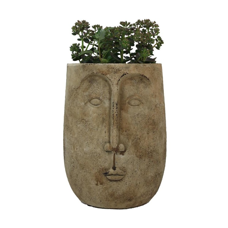 Pot en céramique visage long