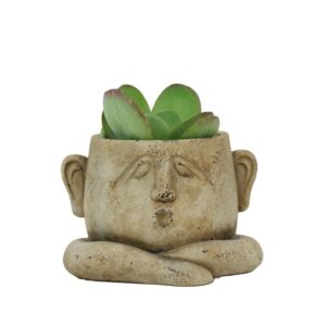 Pot en céramique visage triste