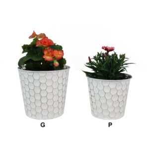 Pot à motif hexagonale