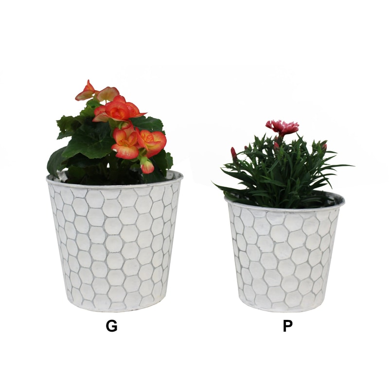 Pot à motif hexagonale