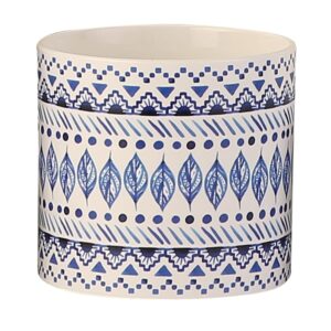 Pot en céramique avec motifs bleus