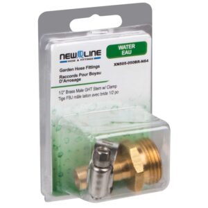 Tige en laiton mâle avec bride