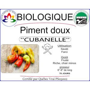 Plant de piment doux Cubanelle