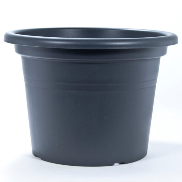Pot cilindro anthracite plastique