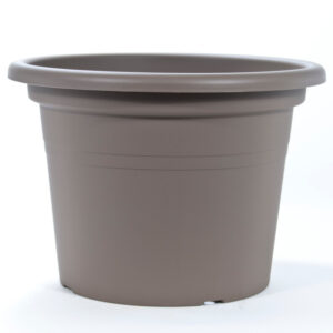 Pot cilindro brun plastique