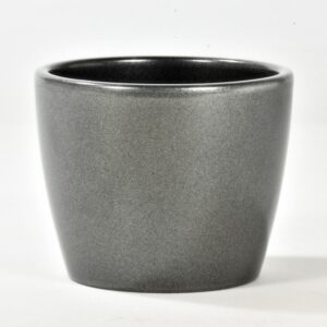 mini cache pot noir metallique