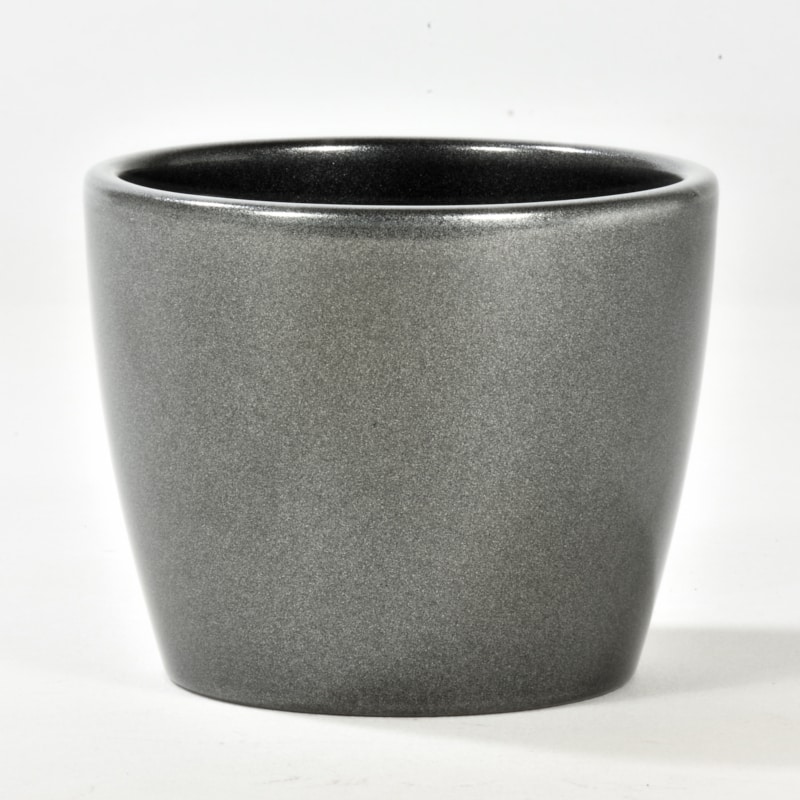 mini cache pot noir metallique